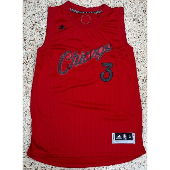 Adidas NBA Rare Chicago Bulls Christmas Day #3 Dwayne Wade Jersey Size‎ Medium